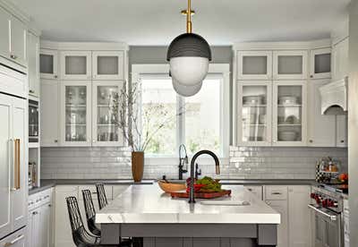  Mid-Century Modern Transitional Family Home Kitchen. Wayzata  by Eclectic Home.