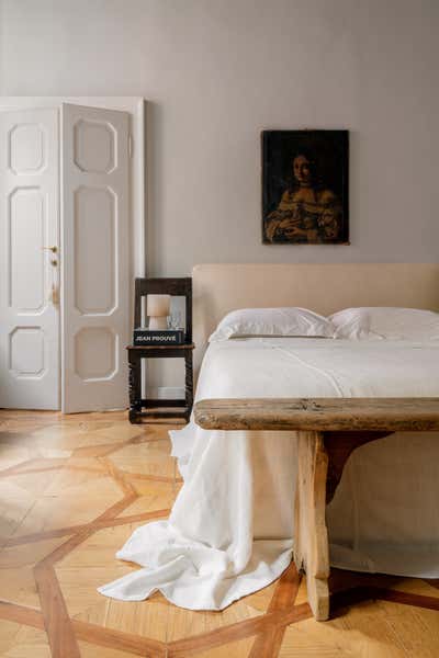  French Apartment Bedroom. Santa Marta by Mallory Kaye Studio.