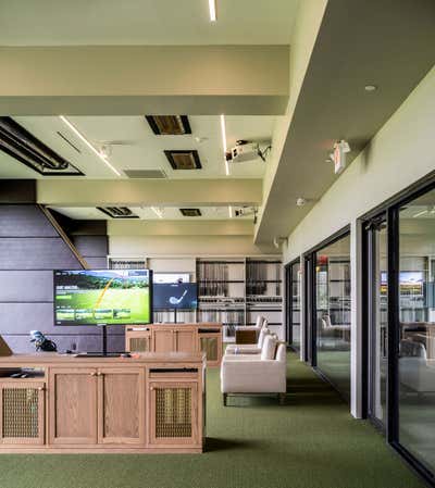 Modern Bar and Game Room. Quaker Ridge Golf Club by Douglas Graneto Design.