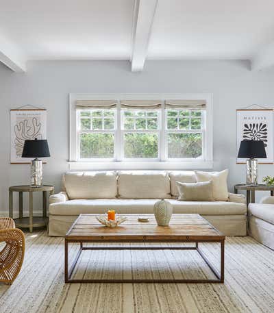  Coastal Beach House Living Room. Hamptons by Ginger Lemon Indigo - Interior Design.