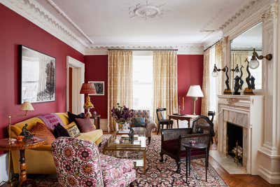  Maximalist Living Room. Central Park West by Hamilton Design Associates.