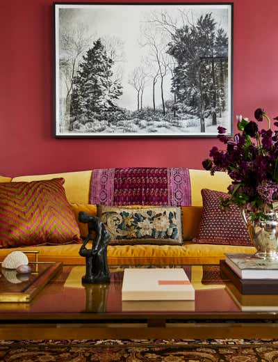  Traditional Maximalist Apartment Living Room. Central Park West by Hamilton Design Associates.