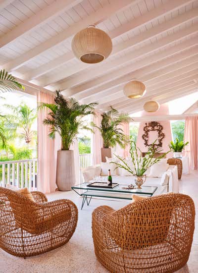  Modern Contemporary Family Home Exterior. A Pink House at Vero Beach by Hamilton Design Associates.