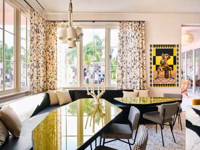 Maximalist Kitchen. A Pink House at Vero Beach by Hamilton Design Associates.