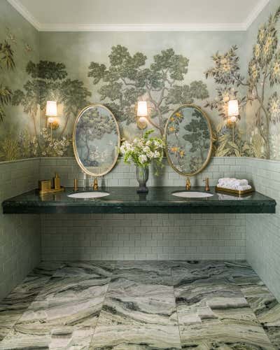  French Traditional Mixed Use Bathroom. Jordan Vineyard and Winery Lobby by Maria Khouri Haidamus Interiors.