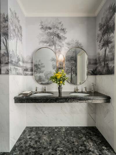  French Traditional Mixed Use Bathroom. Jordan Vineyard and Winery Lobby by Maria Khouri Haidamus Interiors.