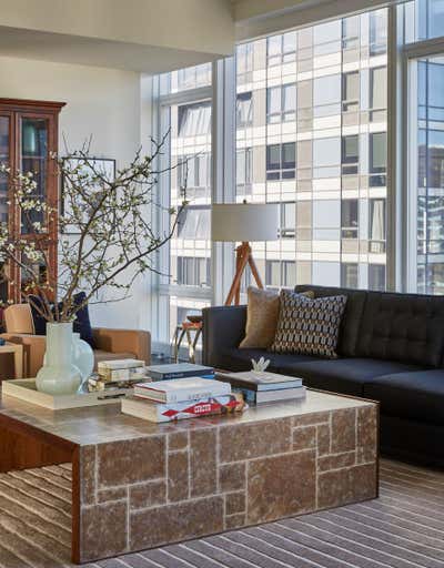  Mid-Century Modern Apartment Living Room. The Baccarat Hotel by Roughan Interior.