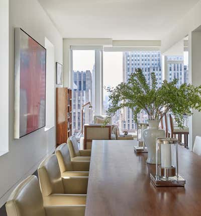  Mid-Century Modern Apartment Dining Room. The Baccarat Hotel by Roughan Interiors.