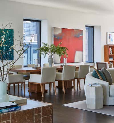  Mid-Century Modern Apartment Dining Room. The Baccarat Hotel by Roughan Interior.