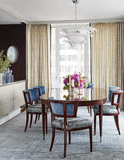  Scandinavian Apartment Dining Room. Central Park West  by Roughan Interior.