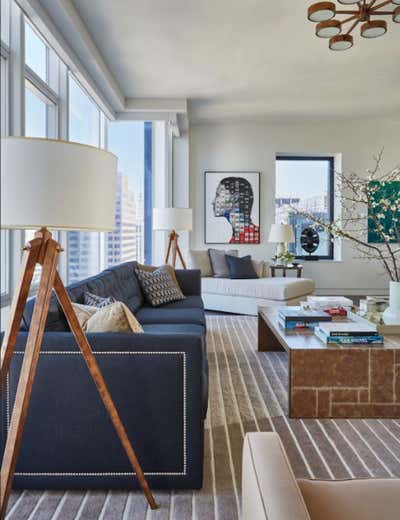  Mid-Century Modern Apartment Living Room. The Baccarat Hotel by Roughan Interiors.