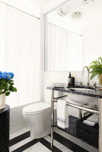  Mid-Century Modern Bathroom. Upper West Side Pied-A-Terre by Roughan Interiors.