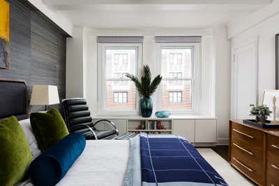  Mid-Century Modern Bedroom. Upper West Side Pied-A-Terre by Roughan Interiors.