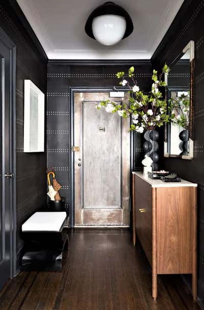 Mid-Century Modern Entry and Hall. Upper West Side Pied-A-Terre by Roughan Interior.