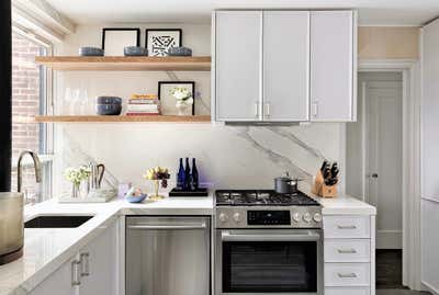 Mid-Century Modern Kitchen. Upper West Side Pied-A-Terre by Roughan Interiors.