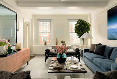  Mid-Century Modern Living Room. Upper West Side Pied-A-Terre by Roughan Interior.