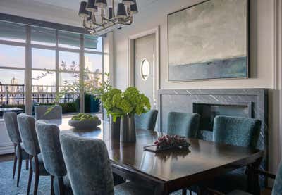  Mid-Century Modern Apartment Dining Room. Central Park West Penthouse by Roughan Interiors.