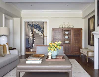  Mid-Century Modern Living Room. Central Park West Penthouse by Roughan Interior.