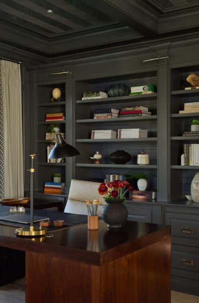  Hollywood Regency Country House Office and Study. Central Office by Roughan Interiors.
