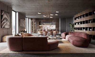  Industrial Western Living Room. Family Penthouse by Studio Shanati.