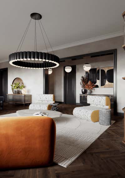 Art Deco Living Room. Chelsea Apartment by Studio Shanati.
