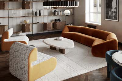  Eclectic Living Room. Chelsea Apartment by Studio Shanati.