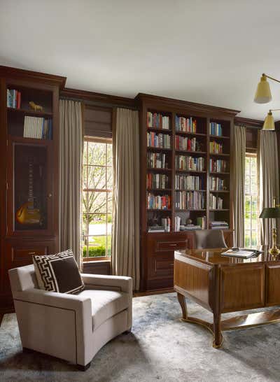  Modern Traditional Family Home Office and Study. Contemporary Georgian by Douglas Graneto Design.