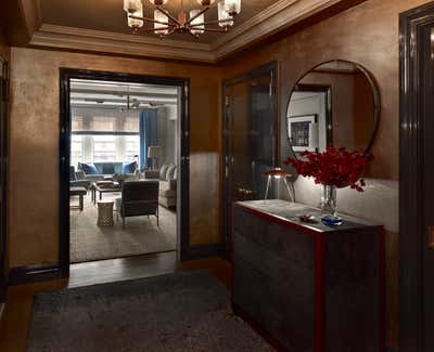  Mid-Century Modern Transitional Apartment Entry and Hall. Pre-War Manhattan Apartment by Douglas Graneto Design.