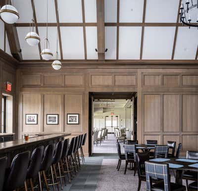  Modern Entertainment/Cultural Bar and Game Room. Quaker Ridge Golf Club by Douglas Graneto Design.