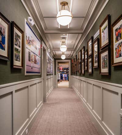  Transitional Entry and Hall. Quaker Ridge Golf Club by Douglas Graneto Design.