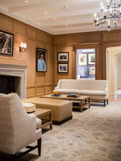 Modern Lobby and Reception. Quaker Ridge Golf Club by Douglas Graneto Design.