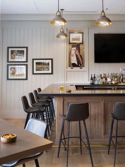  Transitional Bar and Game Room. Quaker Ridge Golf Club by Douglas Graneto Design.