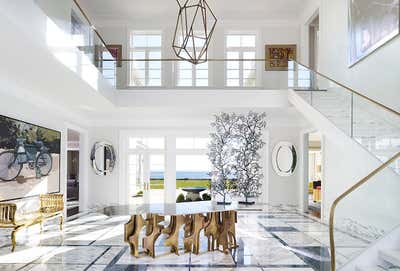  Modern Minimalist Family Home Entry and Hall. Long Island Sound by Douglas Graneto Design.