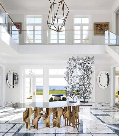  Minimalist Eclectic Family Home Entry and Hall. Long Island Sound by Douglas Graneto Design.