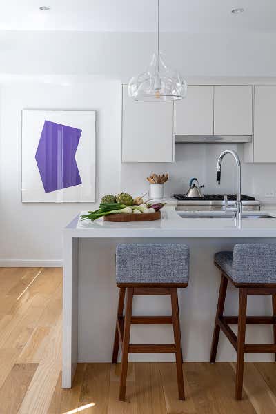  Mid-Century Modern Family Home Kitchen. Greenwich, CT Townhouse by Douglas Graneto Design.