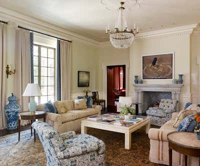  English Country Country House Living Room. Stately Manor by Douglas Graneto Design.