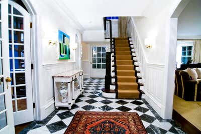  Transitional Family Home Entry and Hall. Greenwich by Douglas Graneto Design.