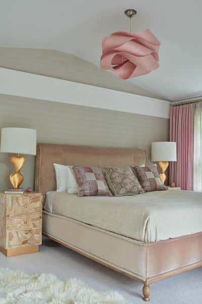  Transitional Family Home Bedroom. Colorful Colonial by Douglas Graneto Design.