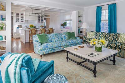 Beach Style Living Room. Nantucket Beach House by Lisa Frantz Interior.