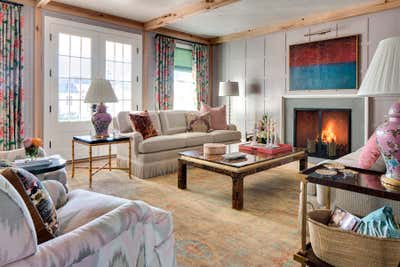  Transitional Living Room. Nantucket Beach House by Lisa Frantz Interior.