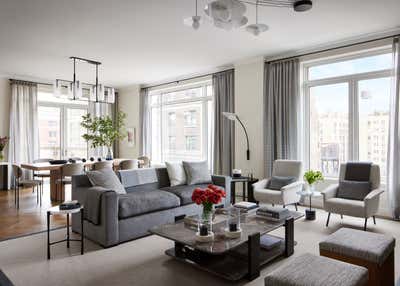  Mid-Century Modern Living Room. Upper West Side Pied-à-terre by Studio AK.