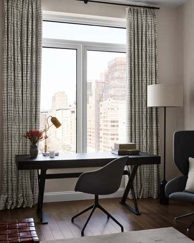  Mid-Century Modern Modern Apartment Office and Study. Upper West Side Pied-à-terre by Studio AK.