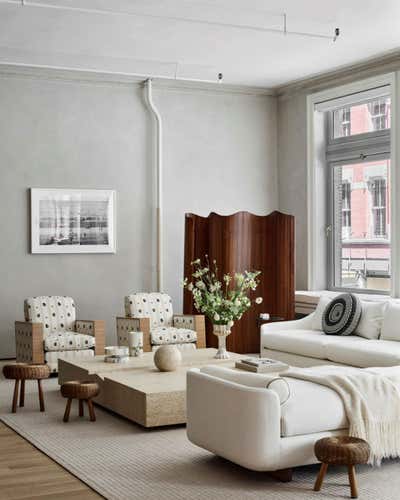  Mid-Century Modern Apartment Living Room. Wooster Street by Jessica Schuster Interior Design.