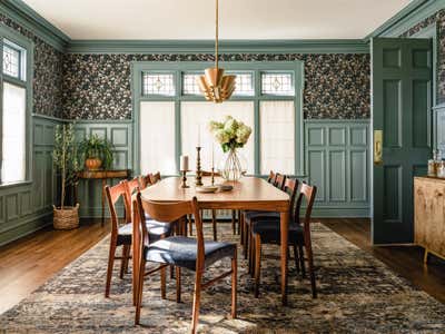  Maximalist Family Home Dining Room. Colorful Seattle Tudor by The Residency Bureau.