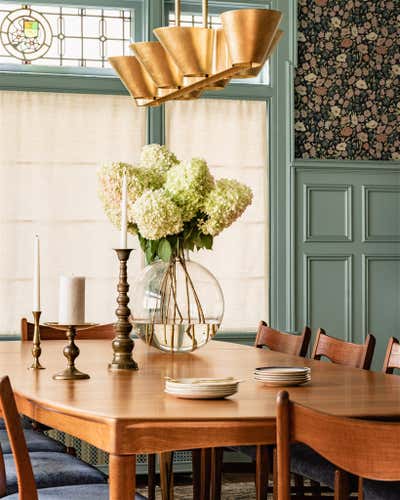  Traditional Maximalist Family Home Dining Room. Colorful Seattle Tudor by The Residency Bureau.