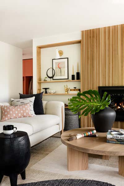  Eclectic Maximalist Living Room. Midcentury Modern Remodel by The Residency Bureau.