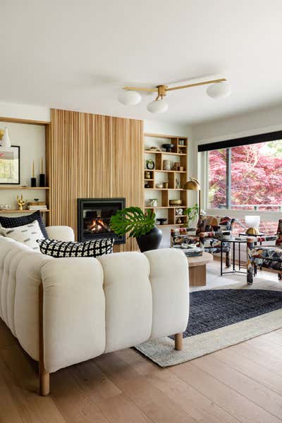  Eclectic Contemporary Family Home Living Room. Midcentury Modern Remodel by The Residency Bureau.