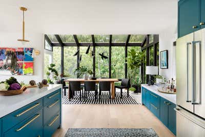  Eclectic Family Home Dining Room. Midcentury Modern Remodel by The Residency Bureau.