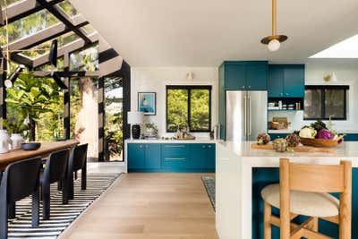  Eclectic Family Home Kitchen. Midcentury Modern Remodel by The Residency Bureau.