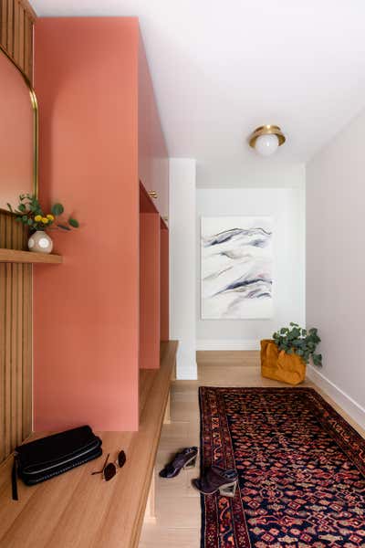  Maximalist Mid-Century Modern Family Home Entry and Hall. Midcentury Modern Remodel by The Residency Bureau.